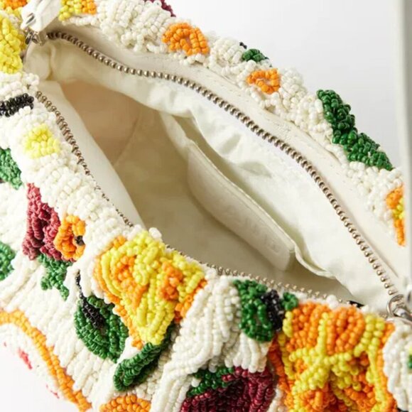 New Staud Beaded Bean Fruit Salad Shoulder Bag/Convertible Clutch NWT - Picture 10 of 14
